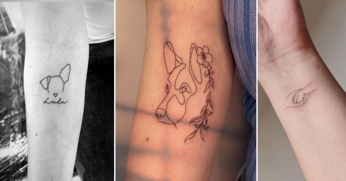 desenho de tatuagem de cachorro