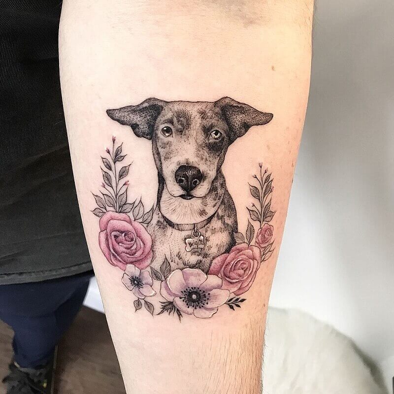 tatuagem de cachorro pequena