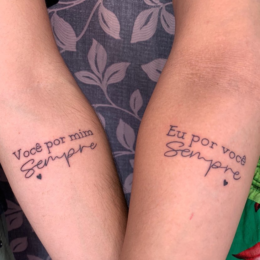 tatuagem casal puzzle