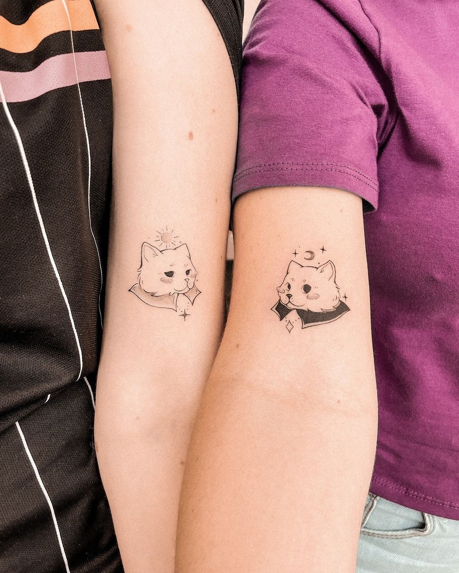 tatuagem de casal filhos