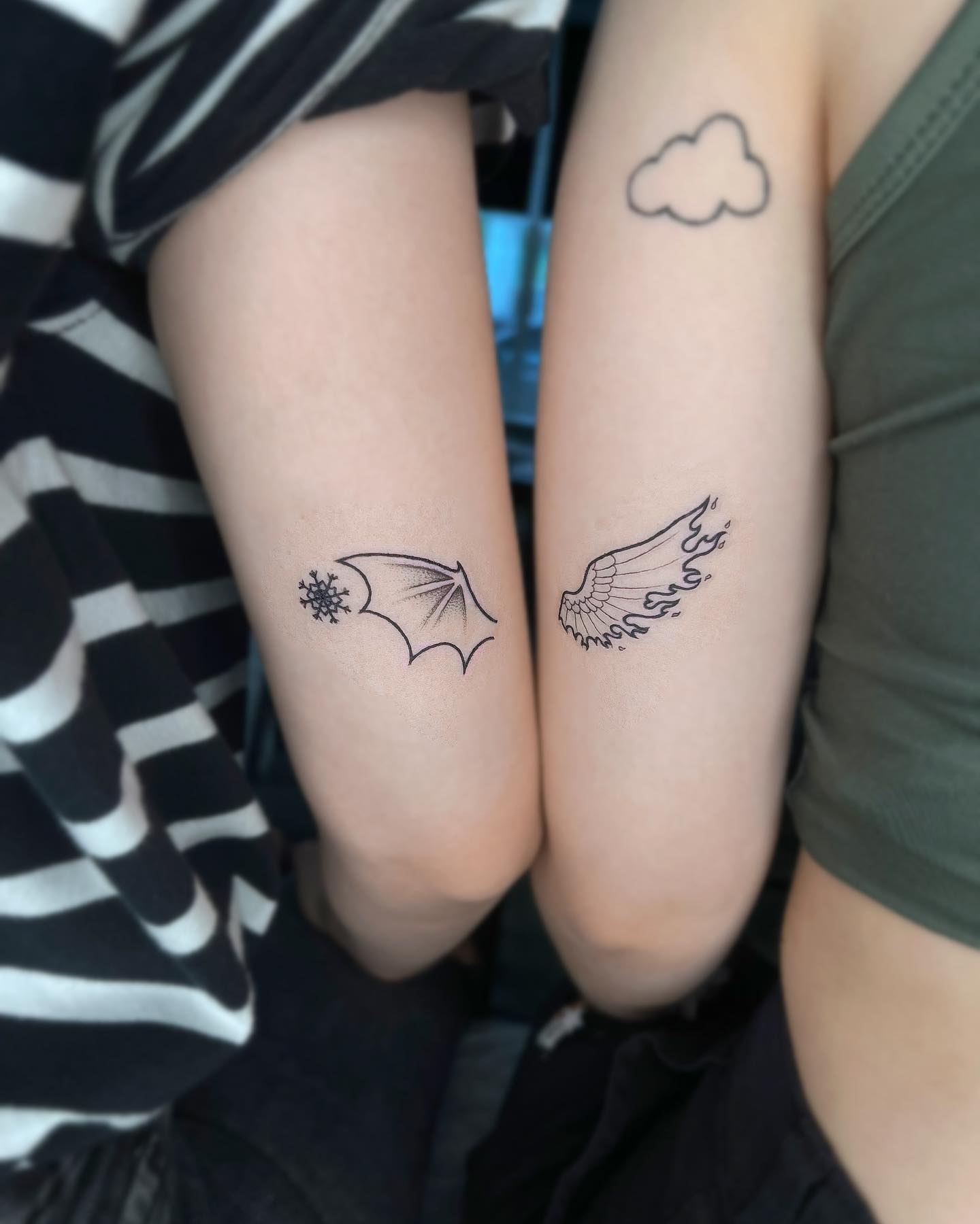 tatuagem de casal que envelhece bem