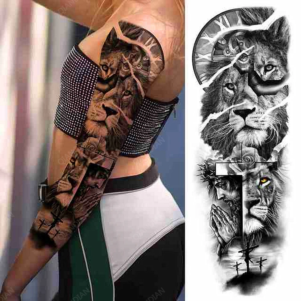 significado tatuagem leão feminino braço