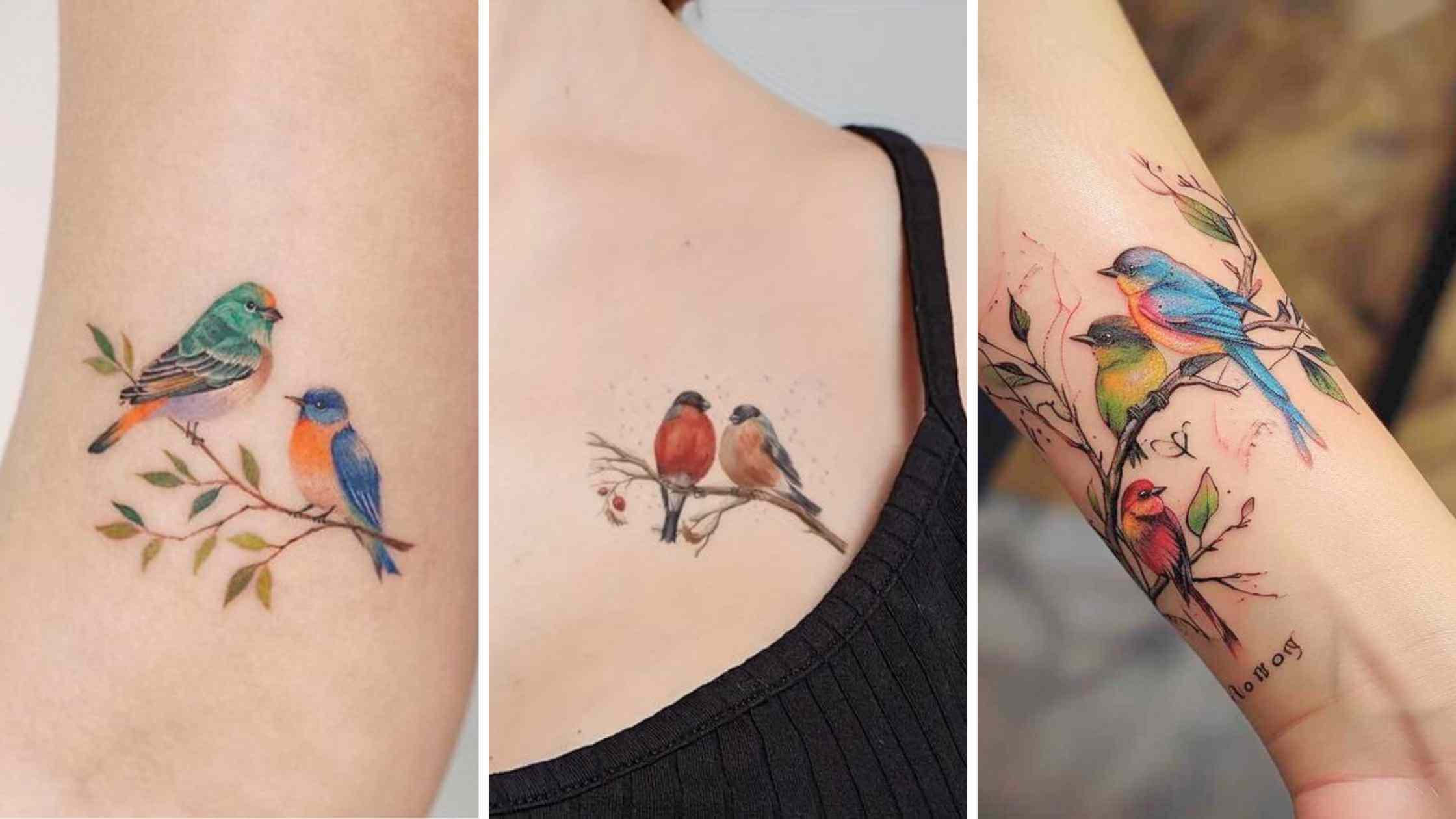 tatuagens de pássaros minimalistas antebraço