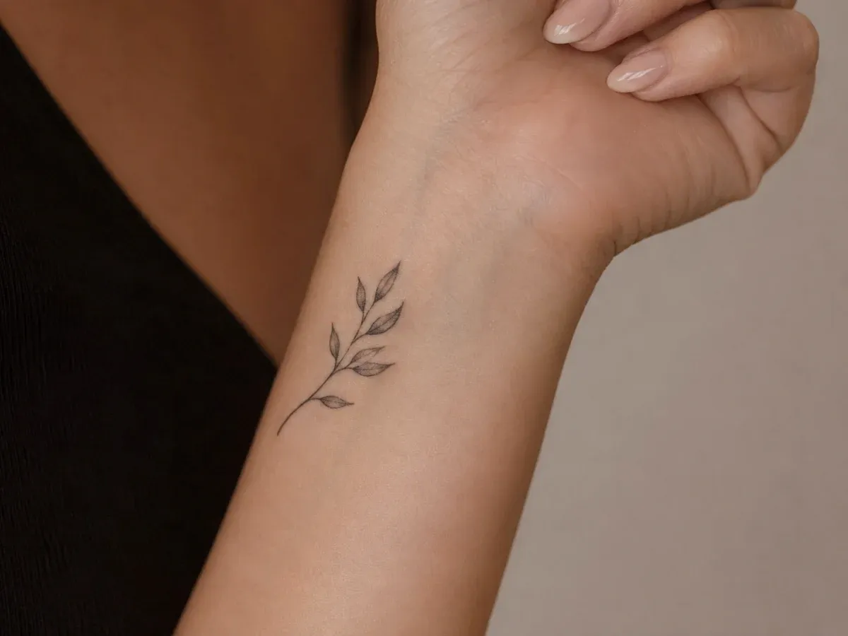 tatuagem delicada flor