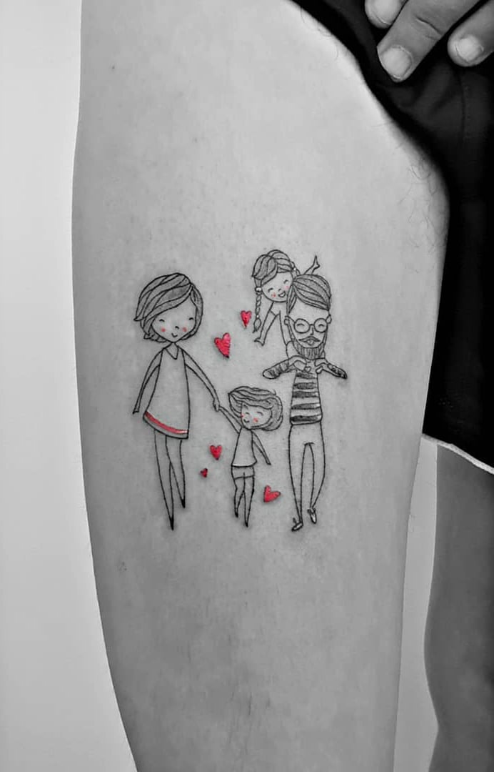 ideias tatuagem familia amor