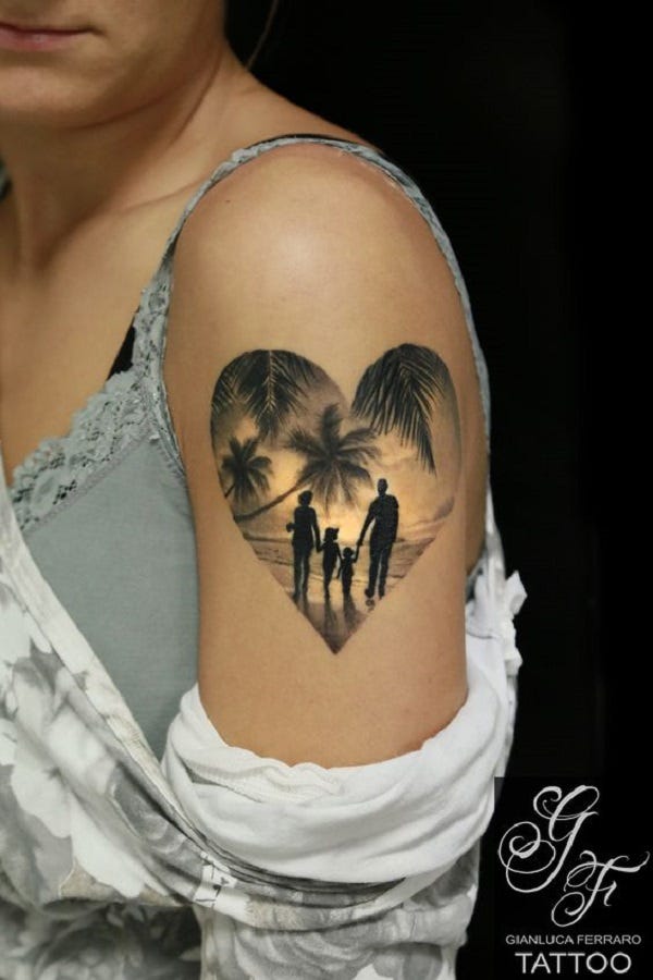 tatuagem fineline familia