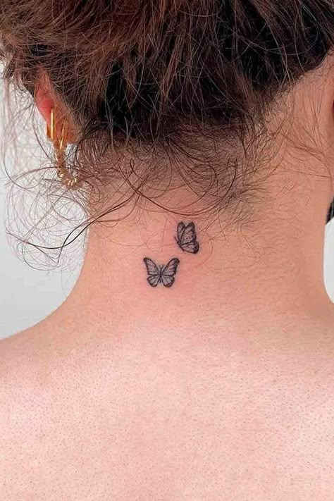 tattoo de flor e borboleta
