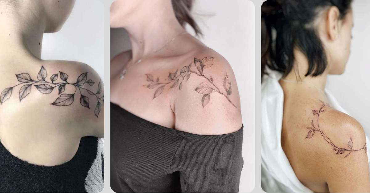 tatuagem lavanda ombro