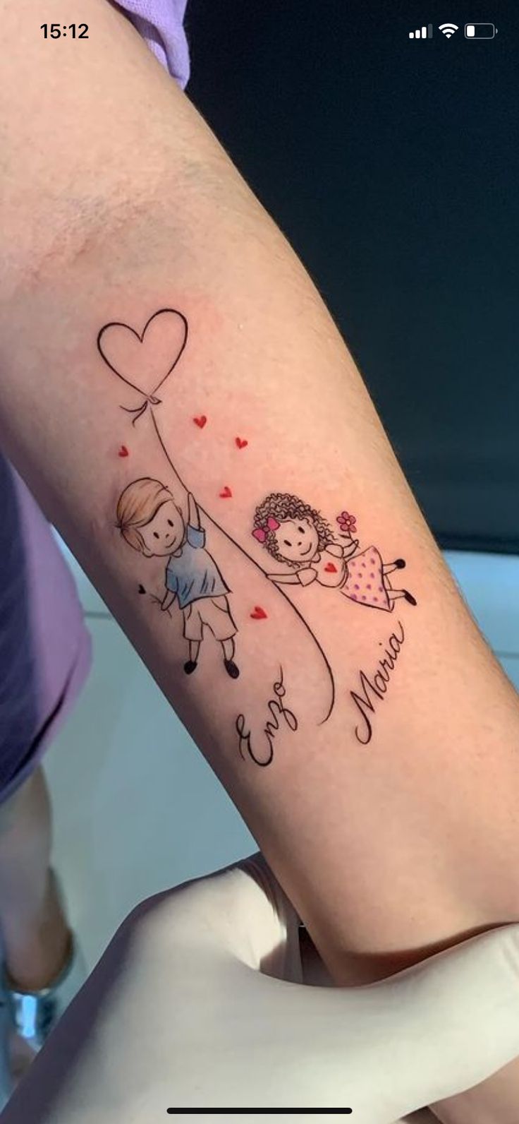 tatuagem de mãozinha do bebê