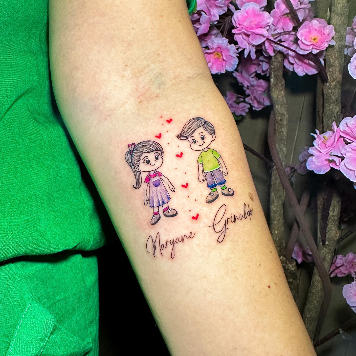 tatuagem de homenagem aos filhos