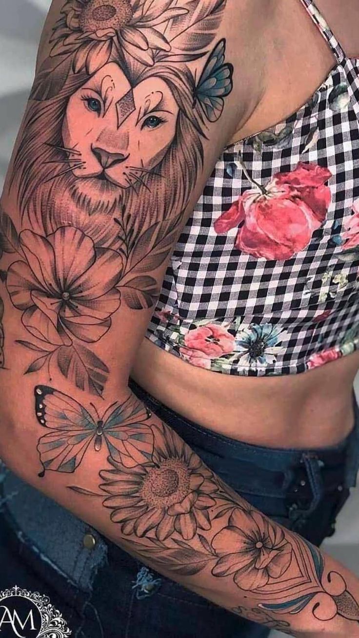 tatuagem de leão realista