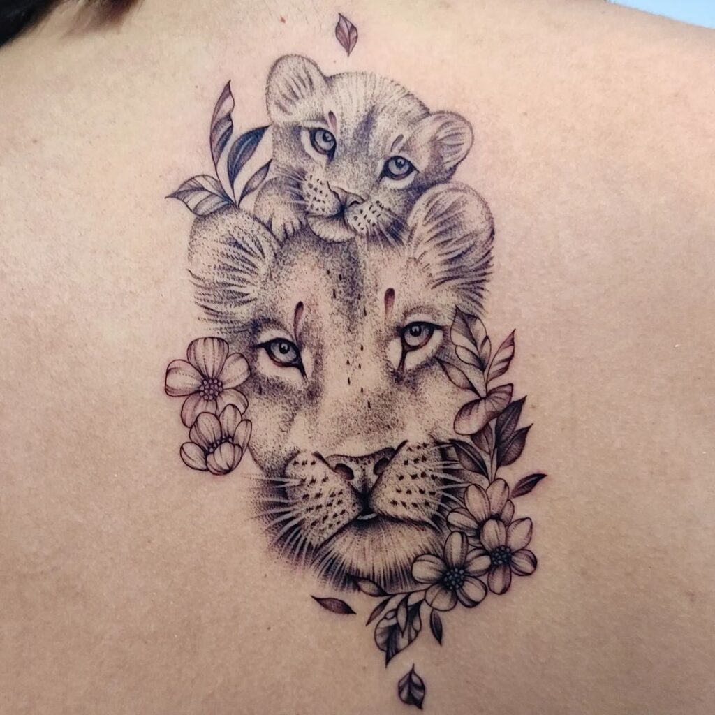 tatuagem leoa realista