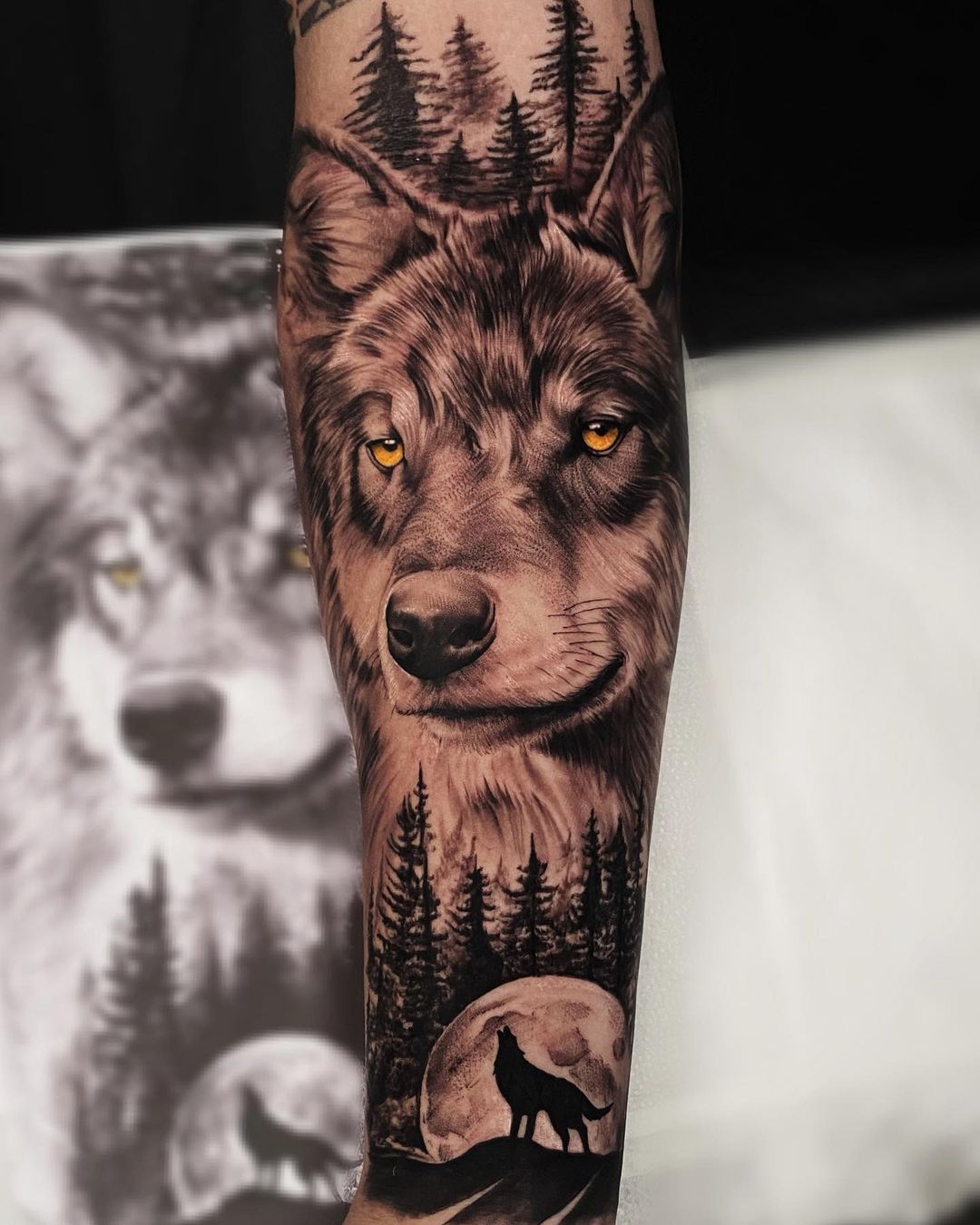 tatuagem de lobo feminina
