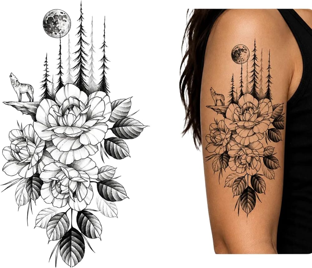 tatuagem de lobo filhotes