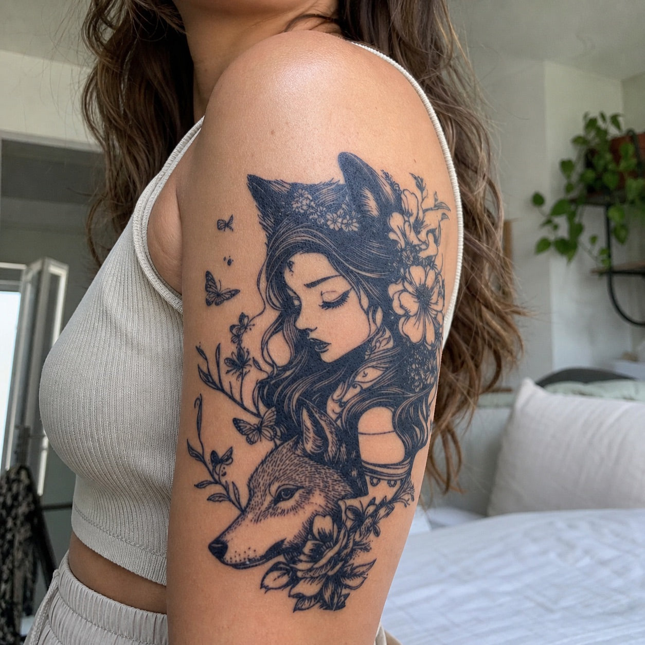 tatuagem de lobo sketch