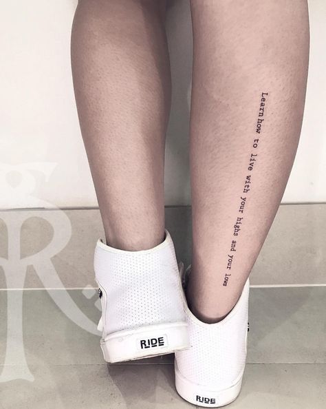 tatuagem na canela