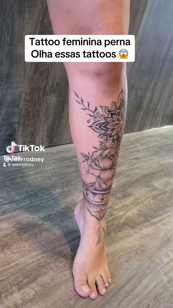 tatuagem para perna inteira
