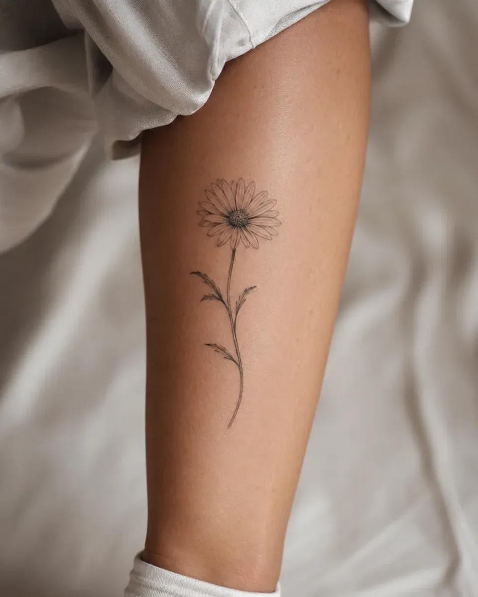 tatuagem pequena na panturrilha