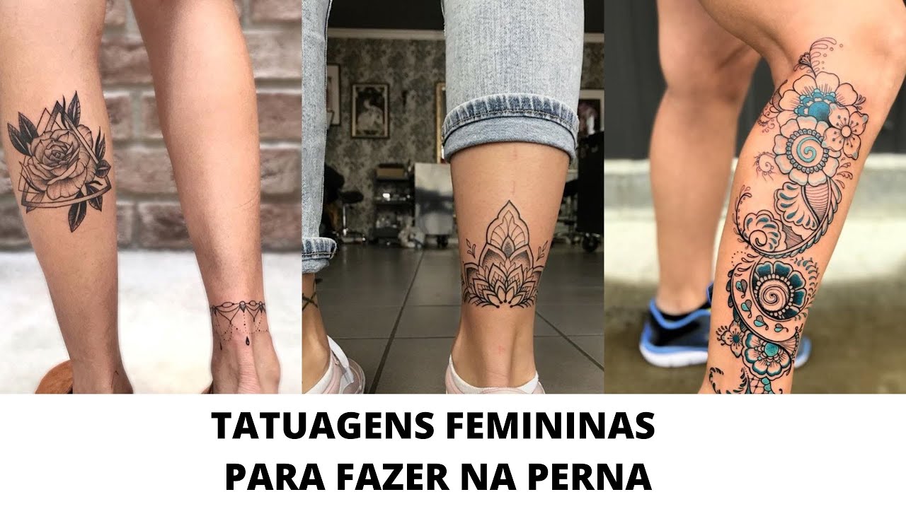 tatuagem feminina discreta na perna