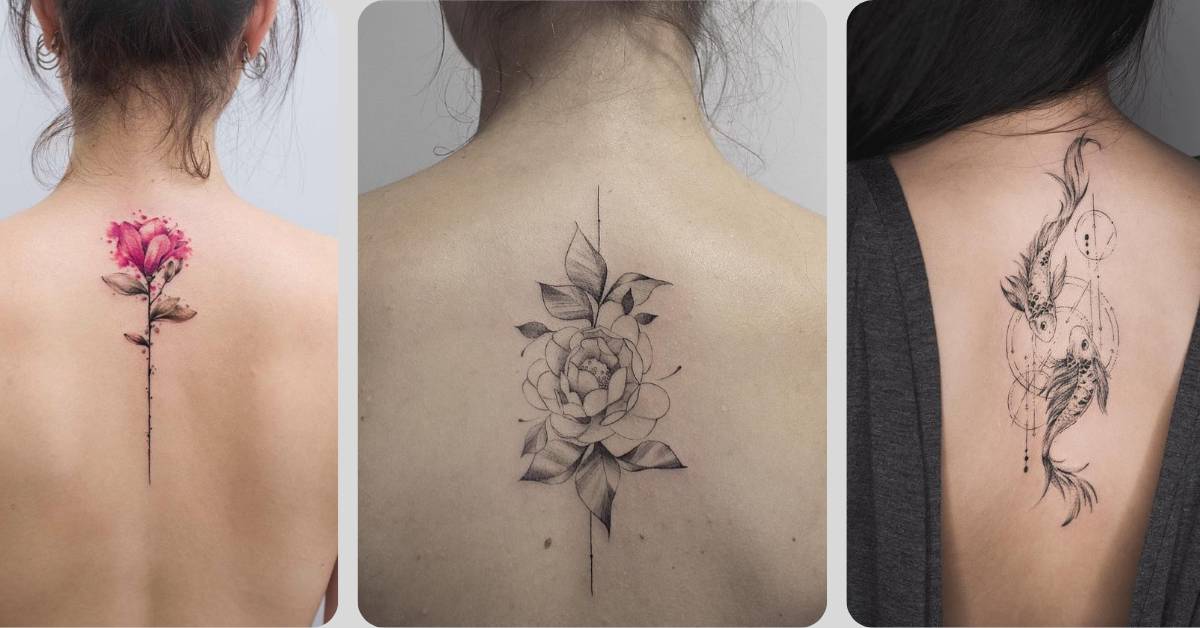 tatuagem de flores com borboletas