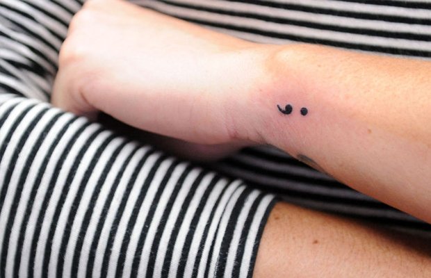 semicolon tattoo