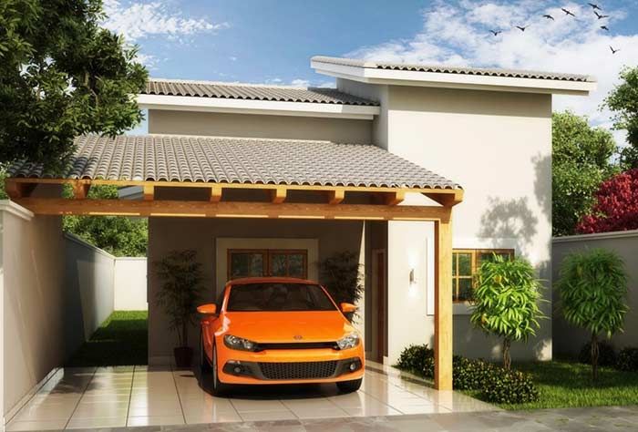 fachada colonial com telhado moderno