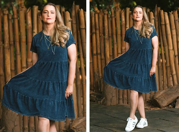 como usar tênis com vestido longo