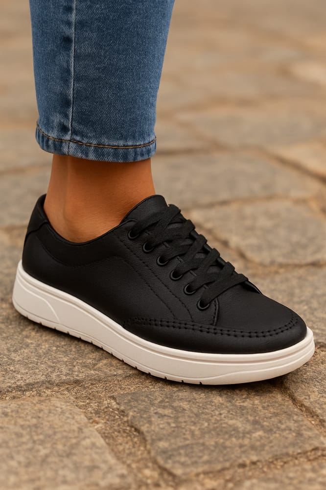 tênis feminino slip on preto