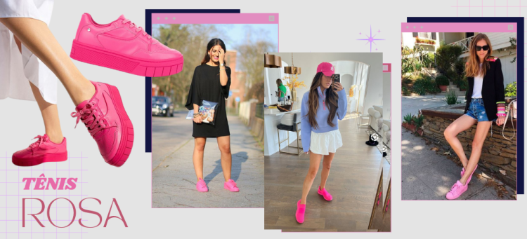 tenis rosa looks
