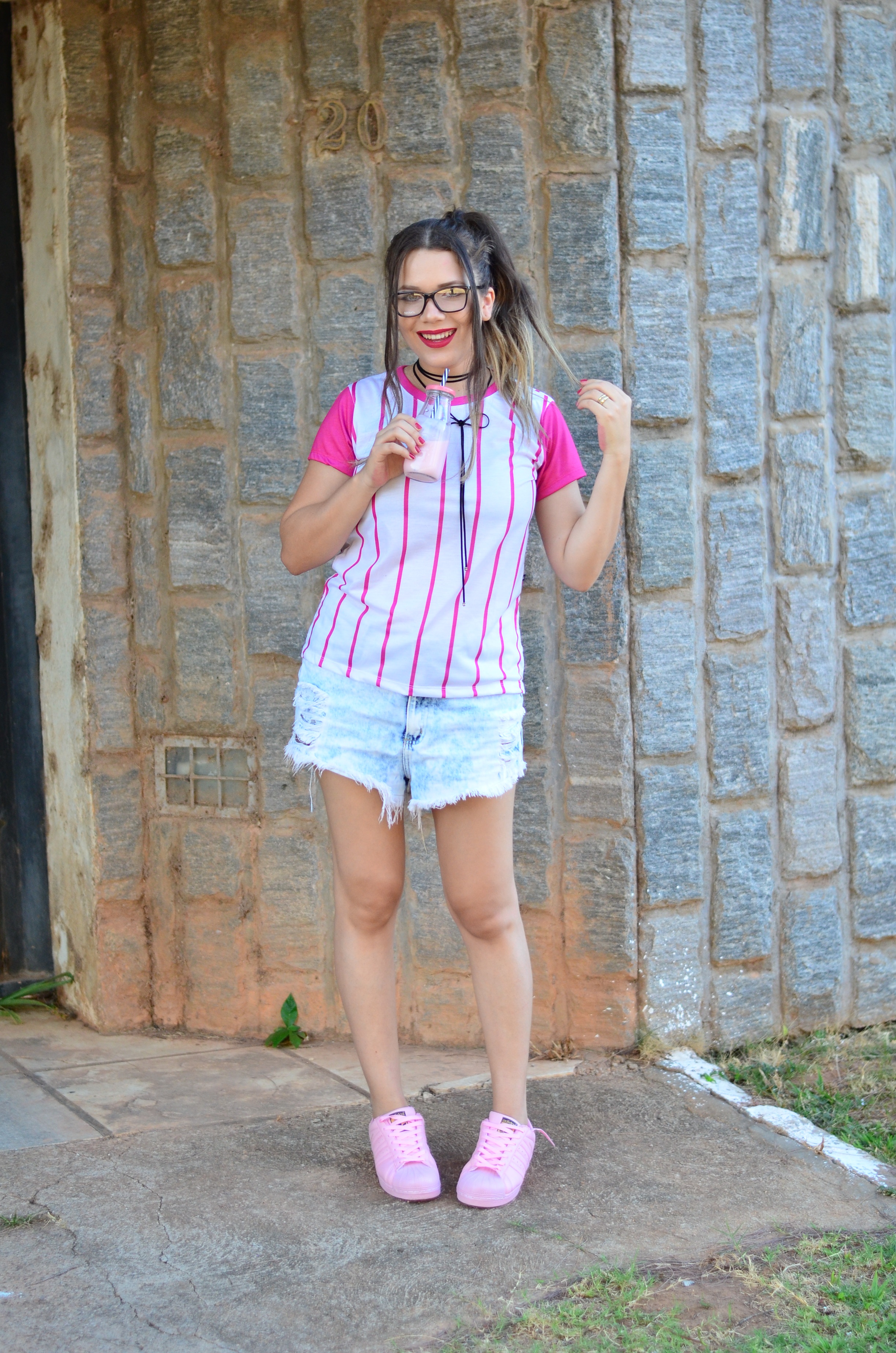 tenis rosa looks