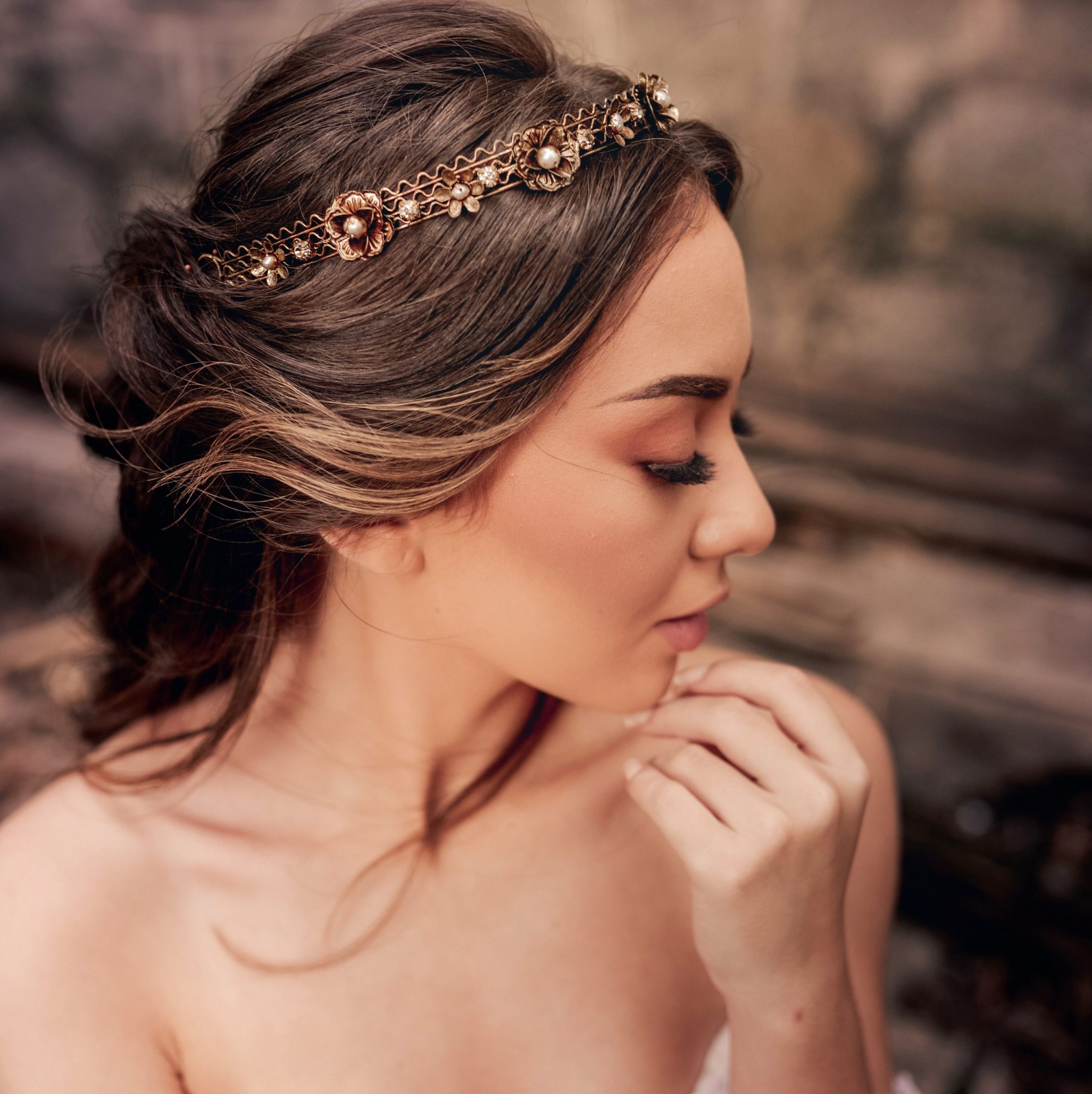 tiara de noiva com flores