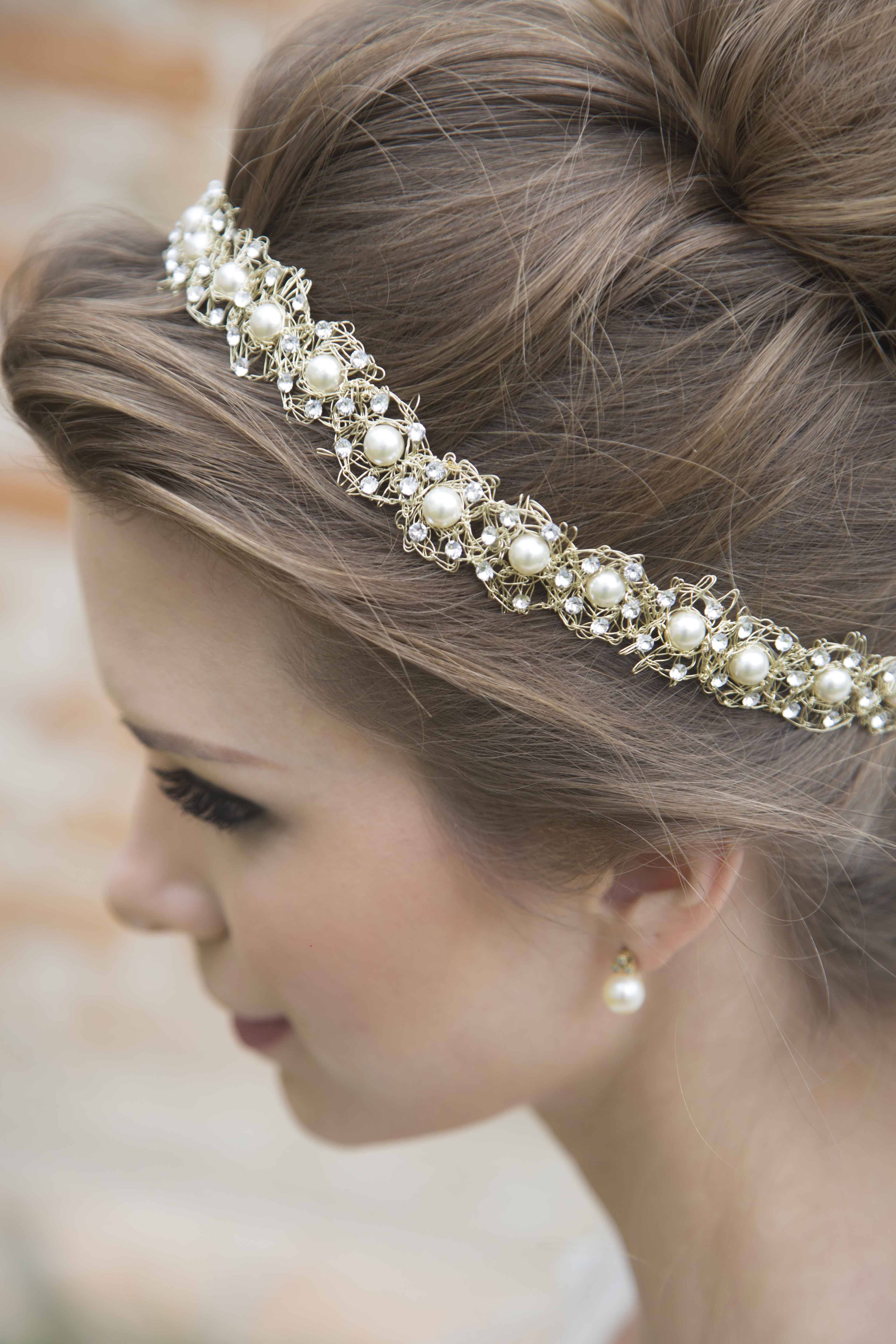 tiara de noiva com véu