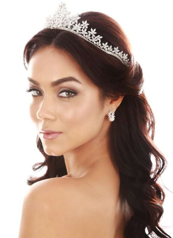 tiara de noiva dourada