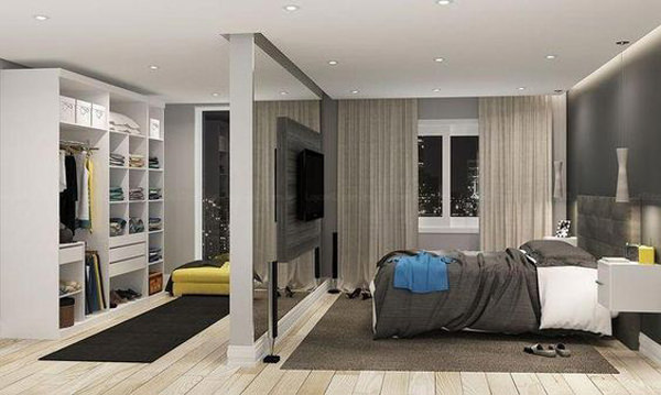 divisórias para guarda roupa casal planejado