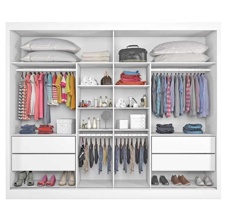 soluções de organização guarda roupa casal