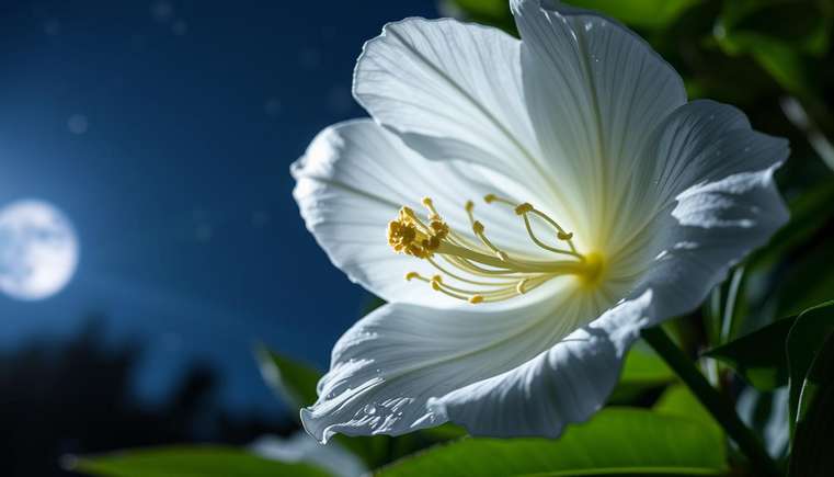 flores que abrem à noite