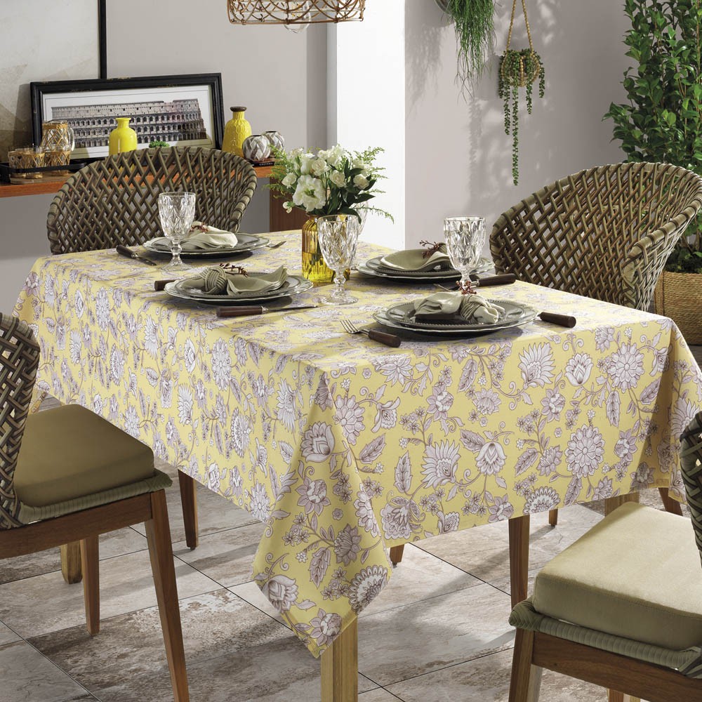 toalha de mesa tropical