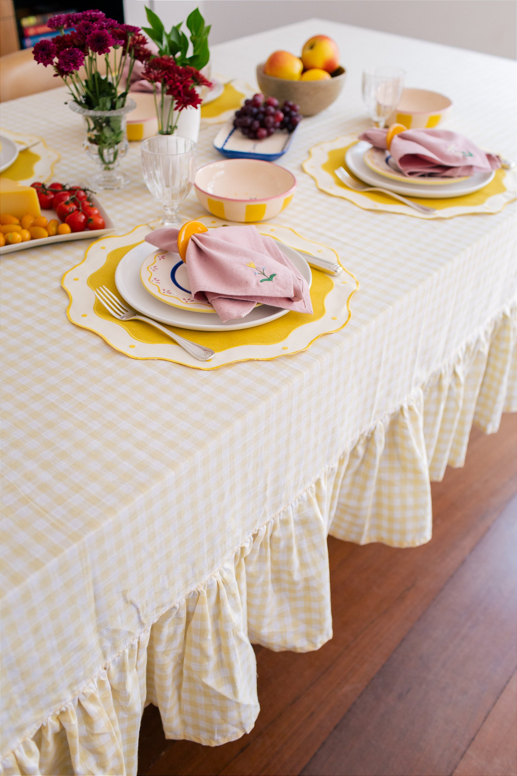 toalha de mesa para churrasco verde e amarelo