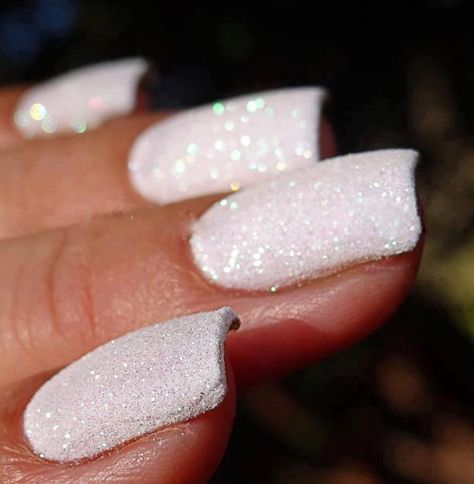 nail art glitter branco
