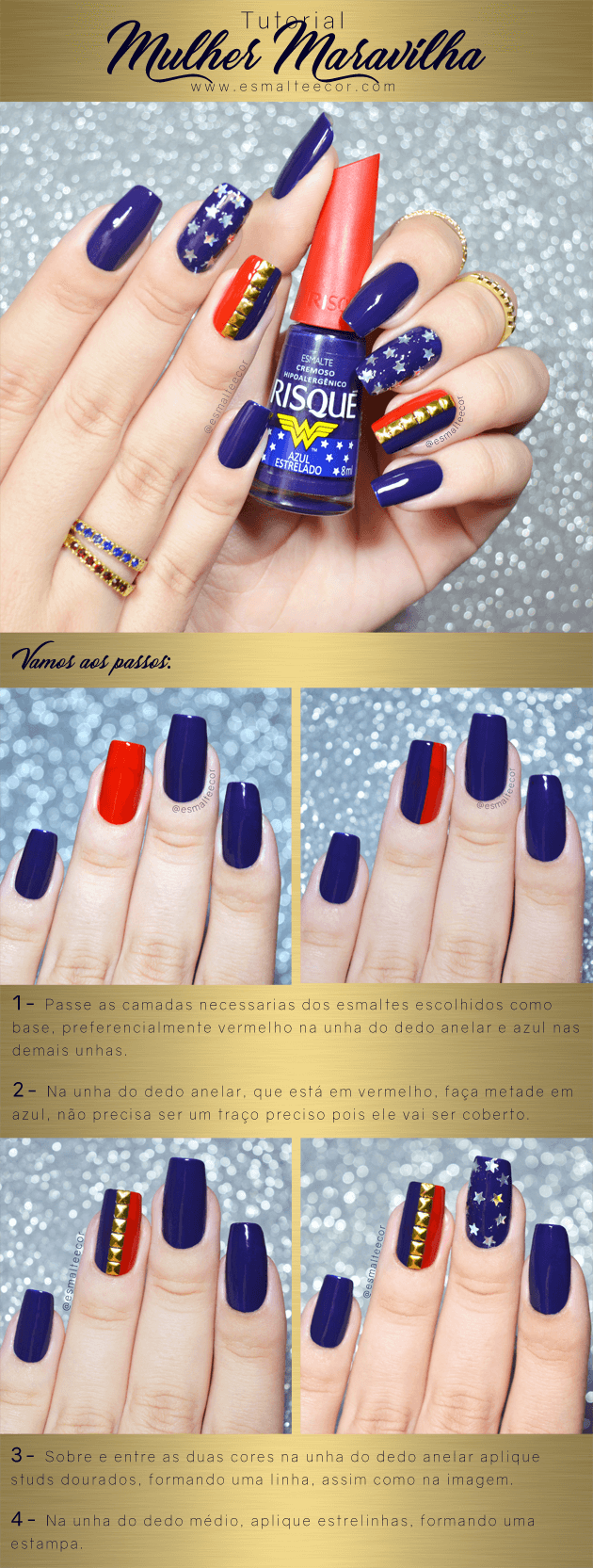 Unhas com carimbo