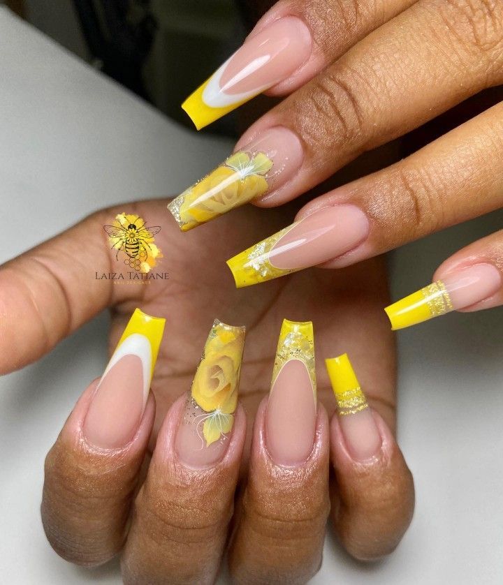 unhas amarelo manteiga