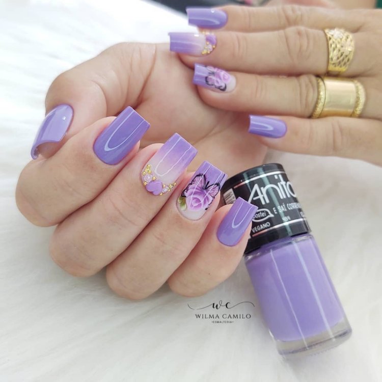 nail art borboleta