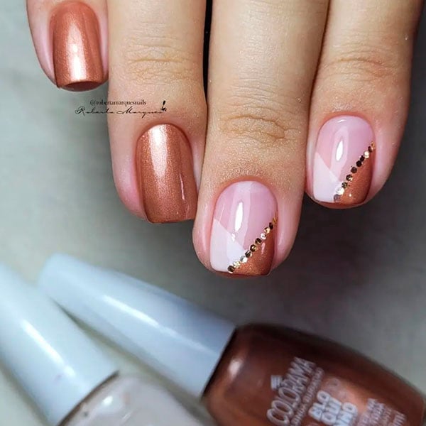 ideias de unhas curtas decoradas