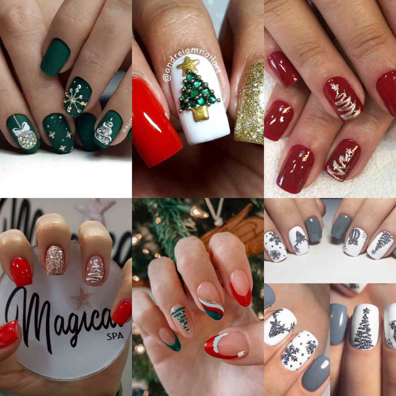 unha vermelha natal