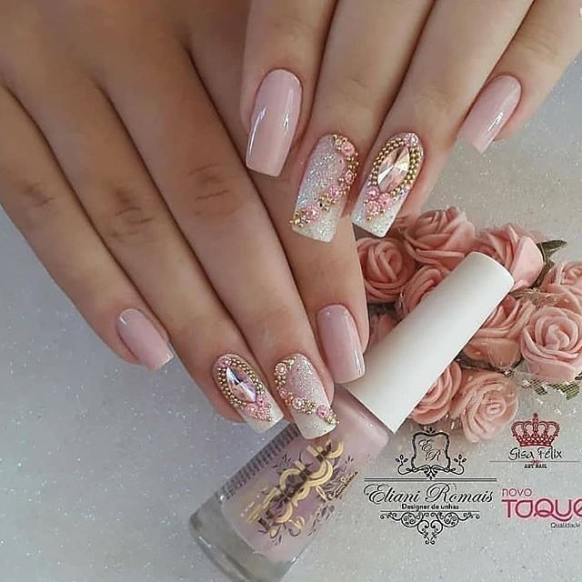 unha decorada elegante delicada