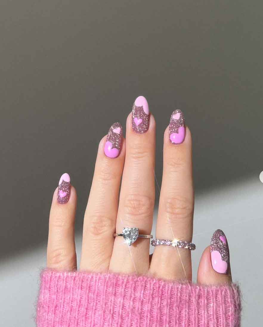 unhas de gel decoradas