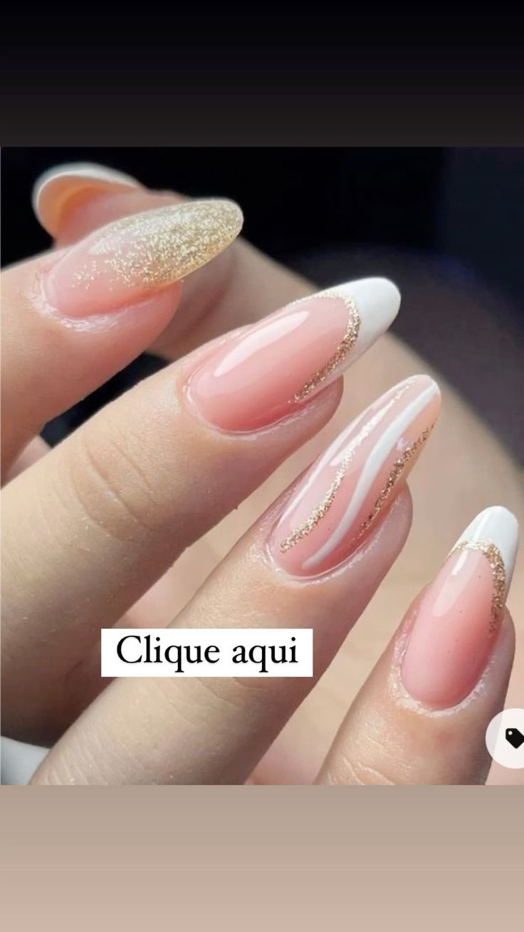 unhas de gel branca