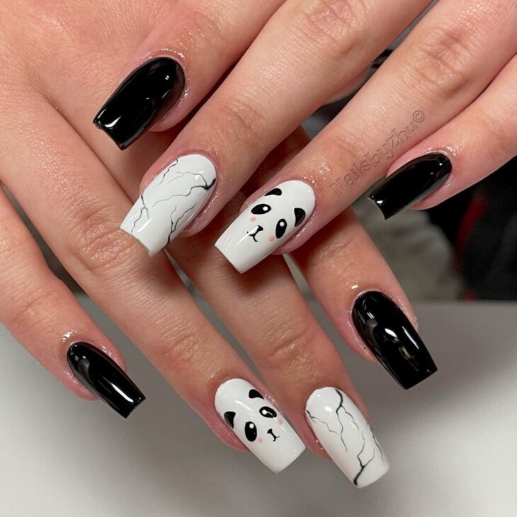 unhas decoradas gel branco