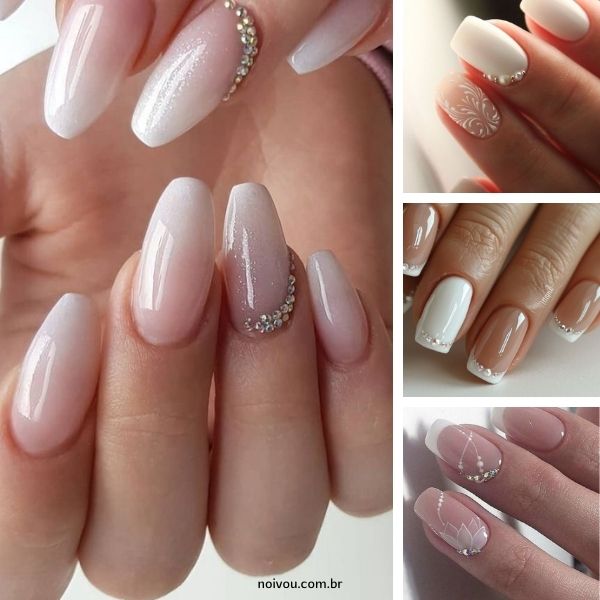nail art gel branco