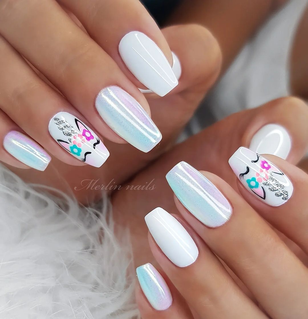 nail art gel branco